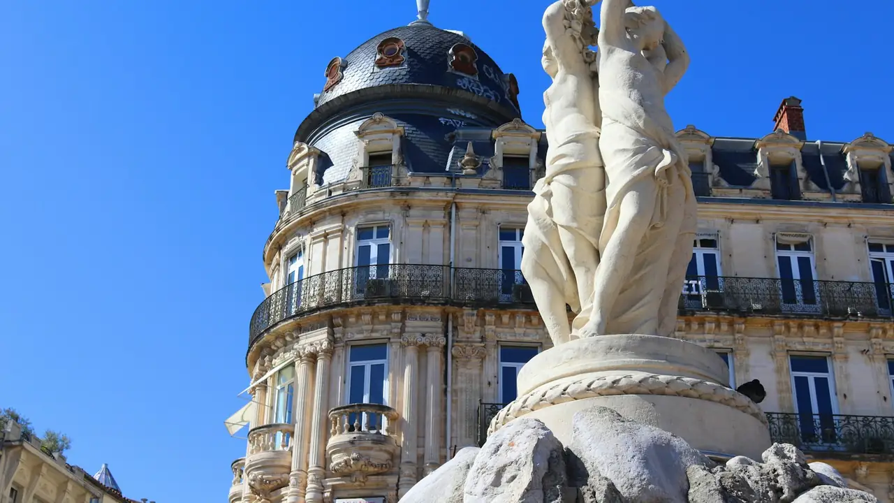 La fontaine des Trois Grâces, place de la Comédie à Montpellier