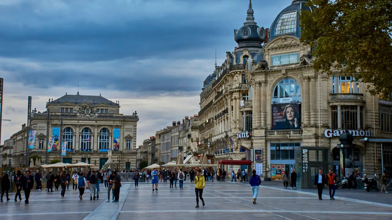 La place de la Comédie à Montpellier
