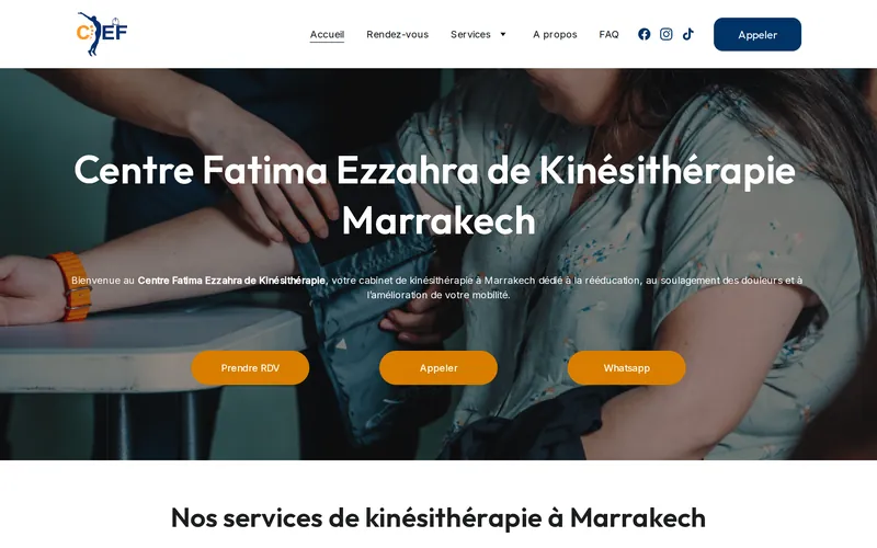 Capture du site Centre F. Ezzahra, réalisé par Ghassanova SEO